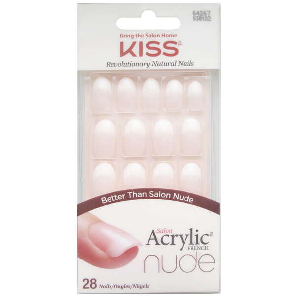Salon Acrylic French Nude Nails KAN02 Graceful