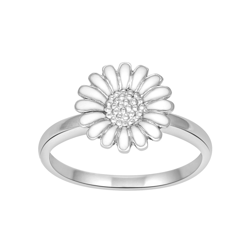 Marguerit Ringur Silvur 10 mm - Reinfann