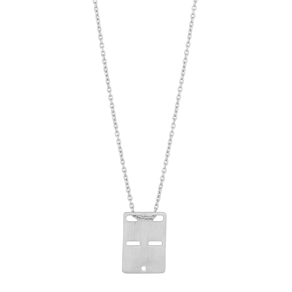 HEY52 Dogtag Hálsketa Silvur 12x17 mm