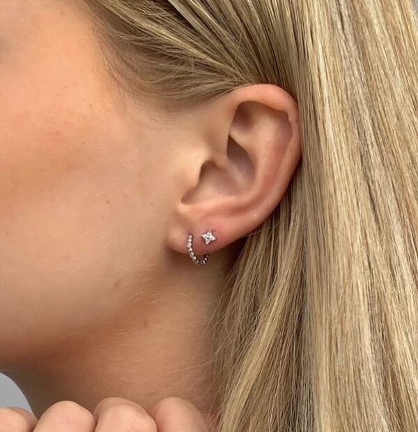 &Copenhagen Shiny Dot Hoops Oyraringar Silvur