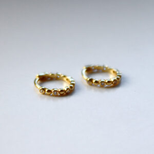 Shiny Dot Hoops Oyraringar Gylt Silvur