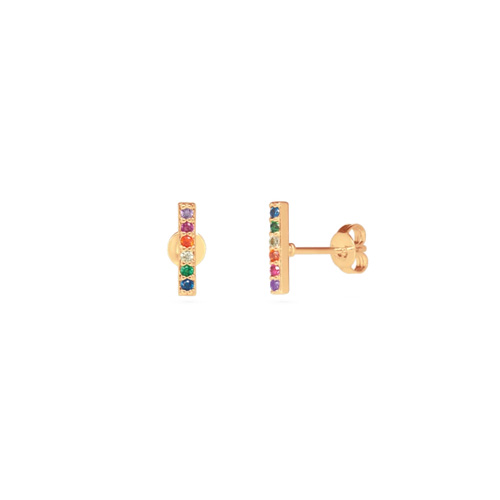 &Copenhagen Multicolor Stud Oyraringar Gylt Silvur