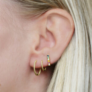 &Copenhagen Multicolor Stud Oyraringar Gylt Silvur