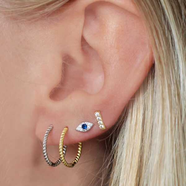 Twisted Hoops Oyraringar 13 mm Silvur - Image 2