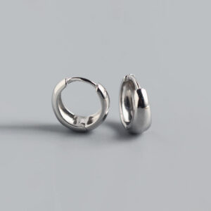 Small Chunky Hoops Oyraringar Silvur