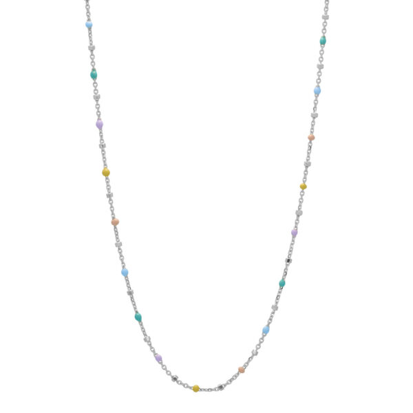 Aqua Dulce Bella Hálsketa Pastell Dots Silvur
