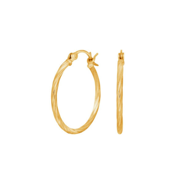 Nordahl Jewellery TREND52 Creol Oyraringar 25 mm Gylt Silvur