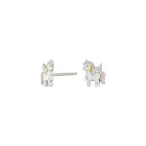 Unicorn Pegasus Oyraringar Silvur