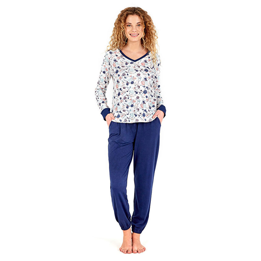 Long Pyjamas Sett 50683 Planet Pattern - Reinfann