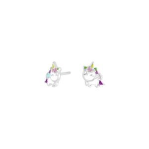 Cartoony Unicorn Oyraringar Silvur