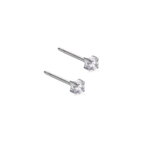 Tiffany Crystal Oyraringar Silvrað Titanium 3 mm