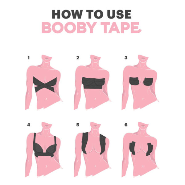 Booby Tape Brósttape 5 m Nude - Image 4