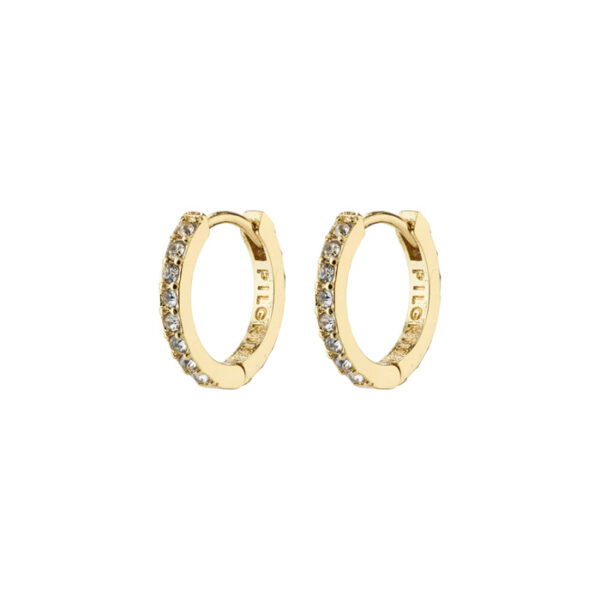 Ebna Small Crystal Hoops Oyraringar Gylt
