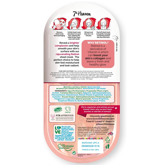7th Heaven Capsule Sheet Mask Rejuvenating Retinol - Image 2