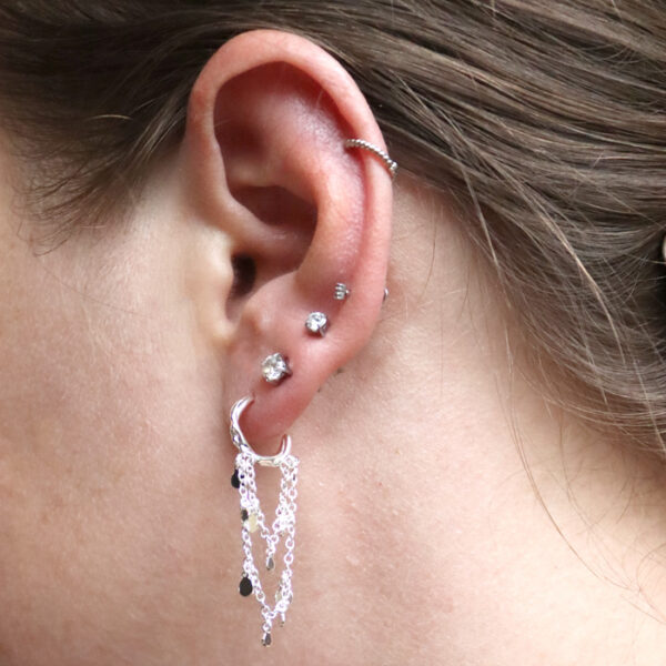 Elegant Hoops Oyraringar Silvur - Image 2
