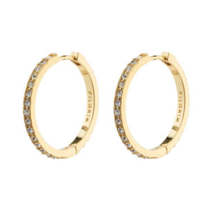 Ebna Large Crystal Hoops Oyraringar Gylt