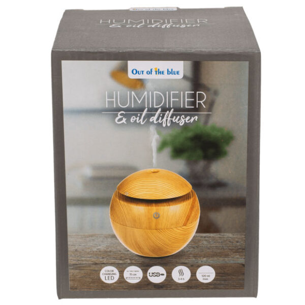 Mini Humidifier & Oil Diffuser, Wooden Optic - Image 2
