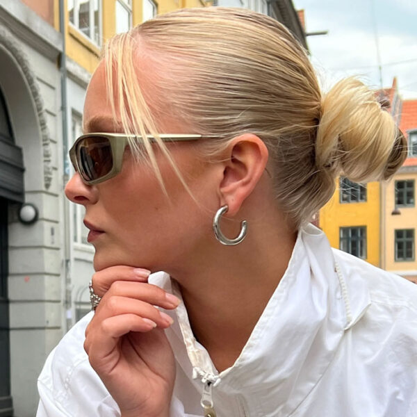 Aura Hoops Oyraringar Medium Stál - Image 3