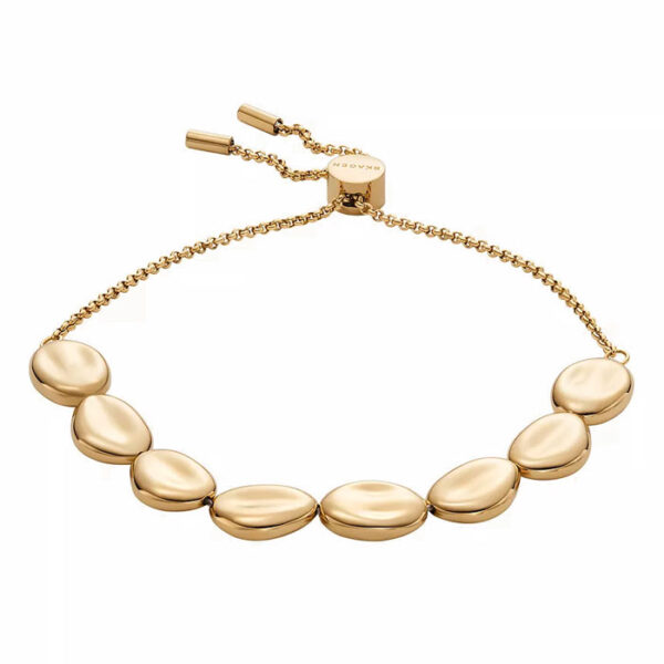 Anja Pebble Armband Gylt Stál