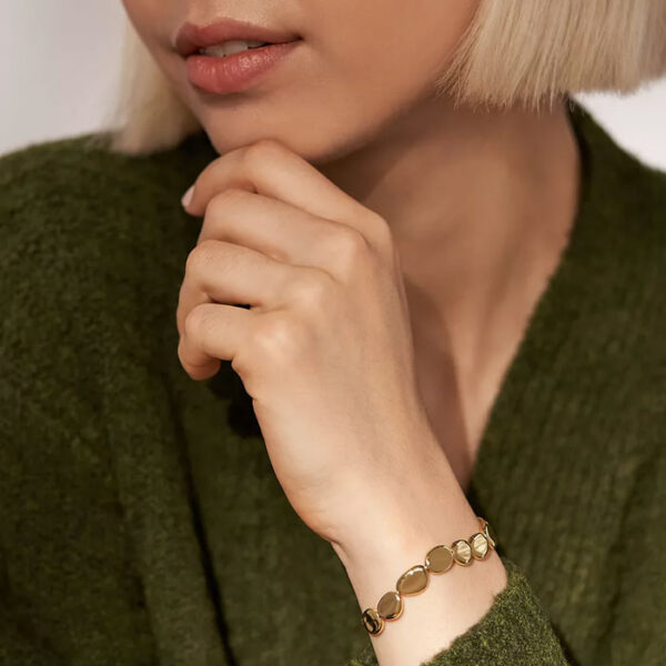 Anja Pebble Armband Gylt Stál - Image 2