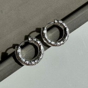 Nina Chunky Hoops Oyraringar Silvur