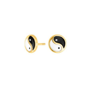Yin Yang Oyraringar Gylt Silvur