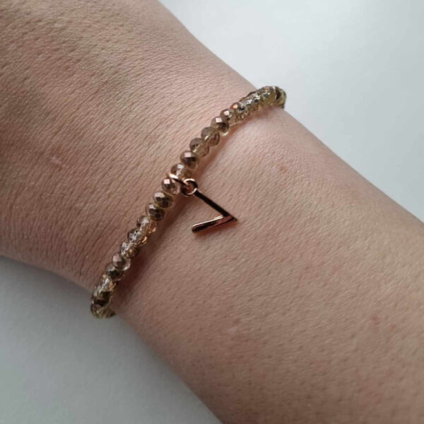 Simple V Copper Perluarmband - Image 2