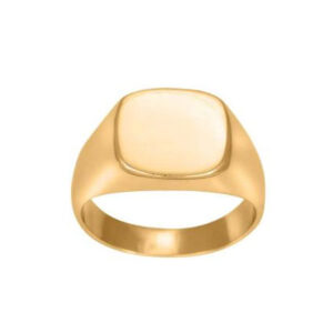 Rounded Plate Ringur Gylt Stál