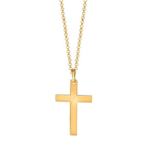 Big Cross Hálsketa Gylt Stál