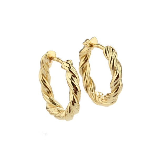 Curly Hoops Medium Oyraringar Gylt Silvur