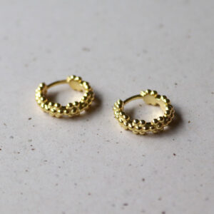 Lots of Flowers Medium Hoops Oyraringar Gylt Silvur