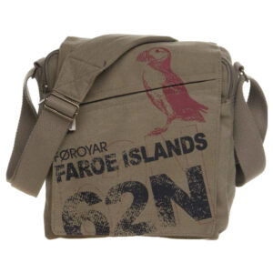 Faroe Islands Crossover Taska Armygrøn við Red/Black prent