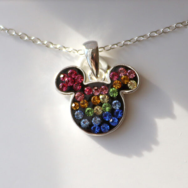 Mickey Mouse Rainbow Hálsketa Silvur
