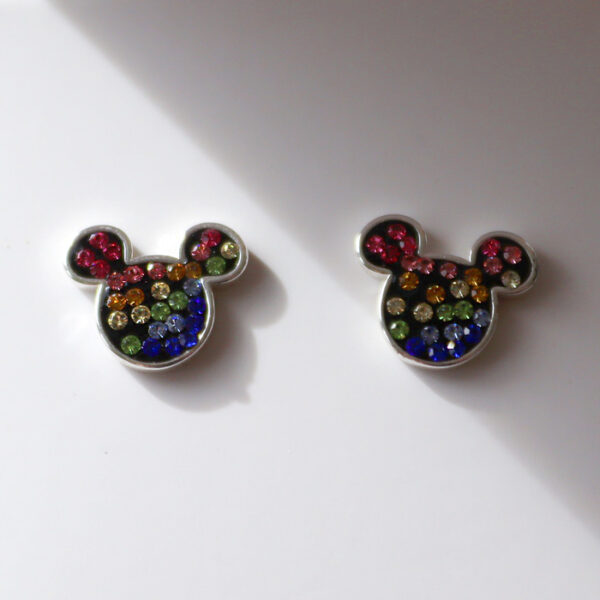 Mickey Mouse Rainbow Oyraringar Silvur