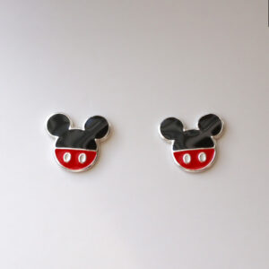 Mickey Mouse Oyraringar við Glasing Silvur