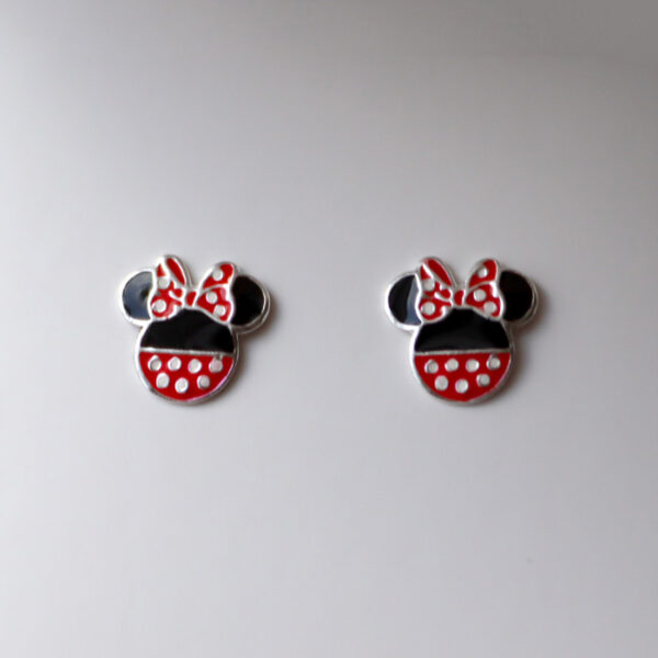 Minnie Mouse Oyraringar við Glasing Silvur