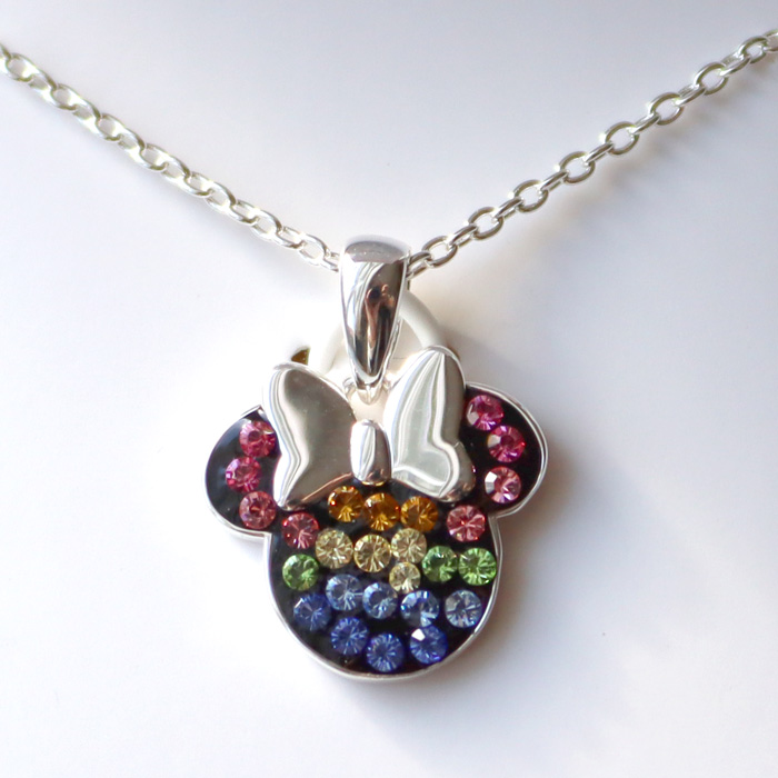 Minnie Mouse Rainbow Hálsketa Silvur - Reinfann