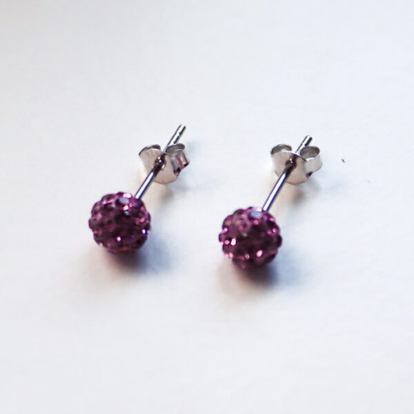Glitter Ball Pink Oyraringar Silvur