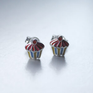 Cupcake Multicolor Oyraringar Silvur