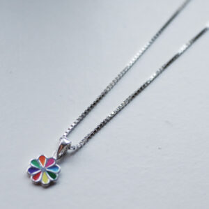 Rainbow Flower Hálsketa Silvur