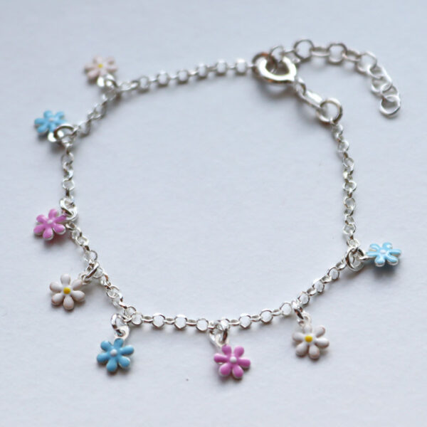 8 Flowers Armband Silvur