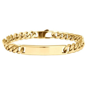 Armband við Plátu Gylt Stál