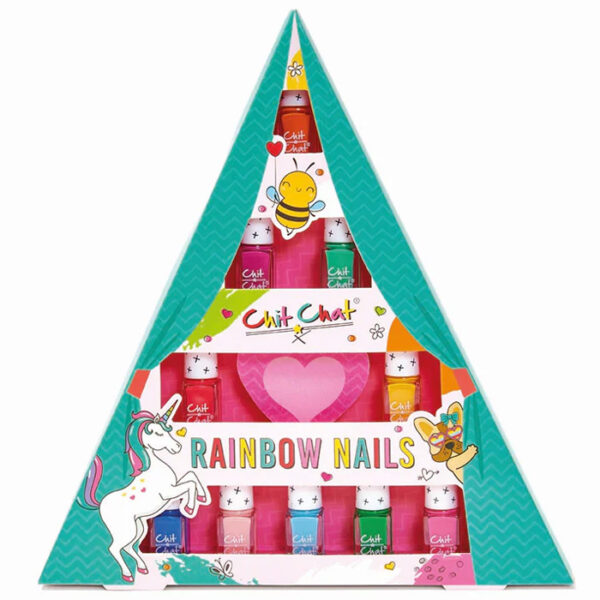 Chit Chat Rainbow Nails Gávusett