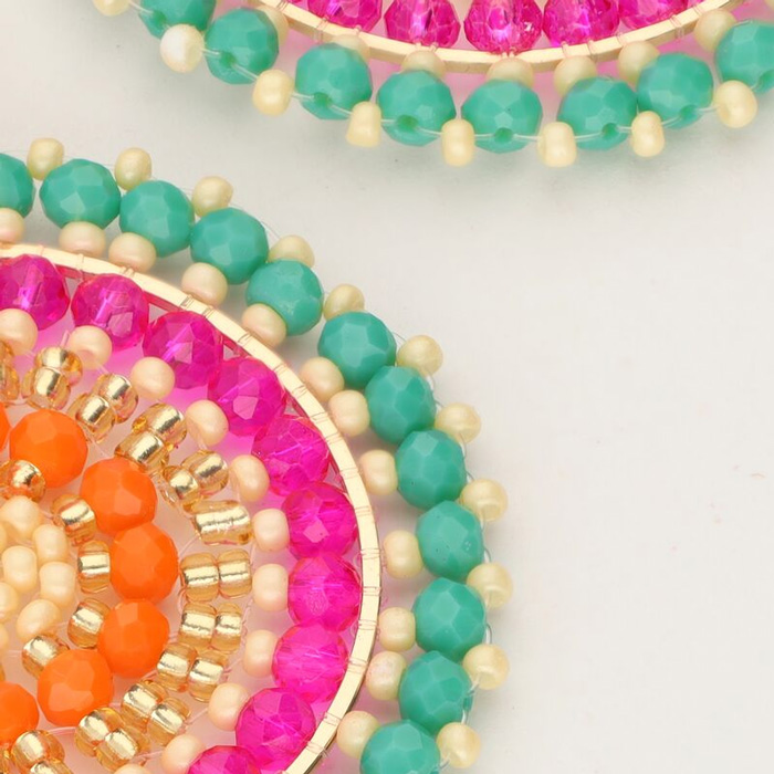 Multicolor Circle Oyraringar Gylt Stál - Image 3