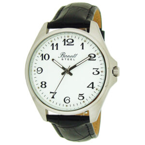 Harra Ur White Svørt Leðurreim 1430HT