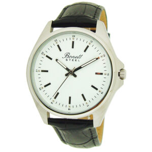 Harra Ur 1430H Stál White við Svartari Leðurreim