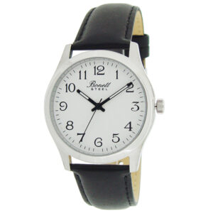 Harra Ur 1453SH Stál White við Svartari Leðurreim