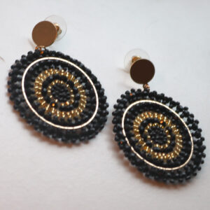 Black Circle Oyraringar Gylt Stál