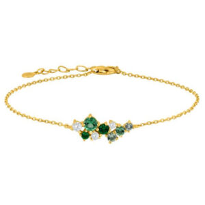 Nadinenor 3 Green Armband Gylt Silvur