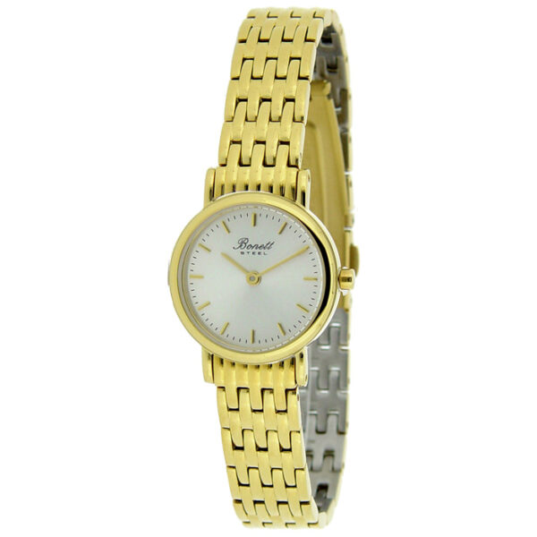 Damu Ur 1018D Gylt Stál White við Leinkjureim - Reinfann